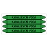 Značení potrubí, kanalizační voda,4 ks, 250 × 26 mm
